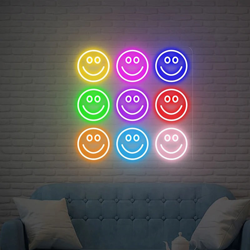 Smiley Wall LED Neon Sign