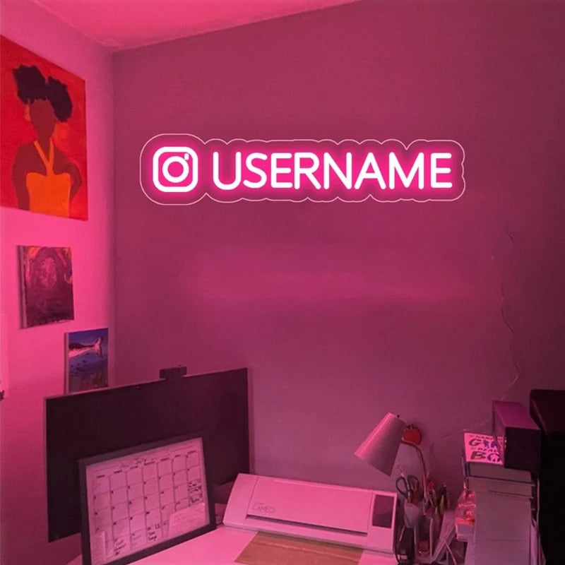 Instagram handle LED Neon Sign