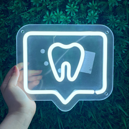 Teeth Logo LED Neon Sign for Dentist Office