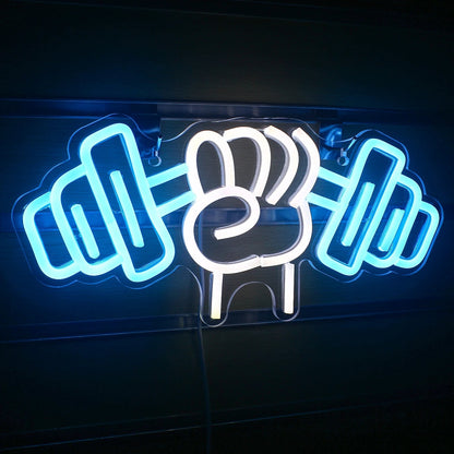 Gym Barbell LED Neon Sign