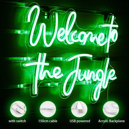 Welcome to the Jungle LED Neon Sign