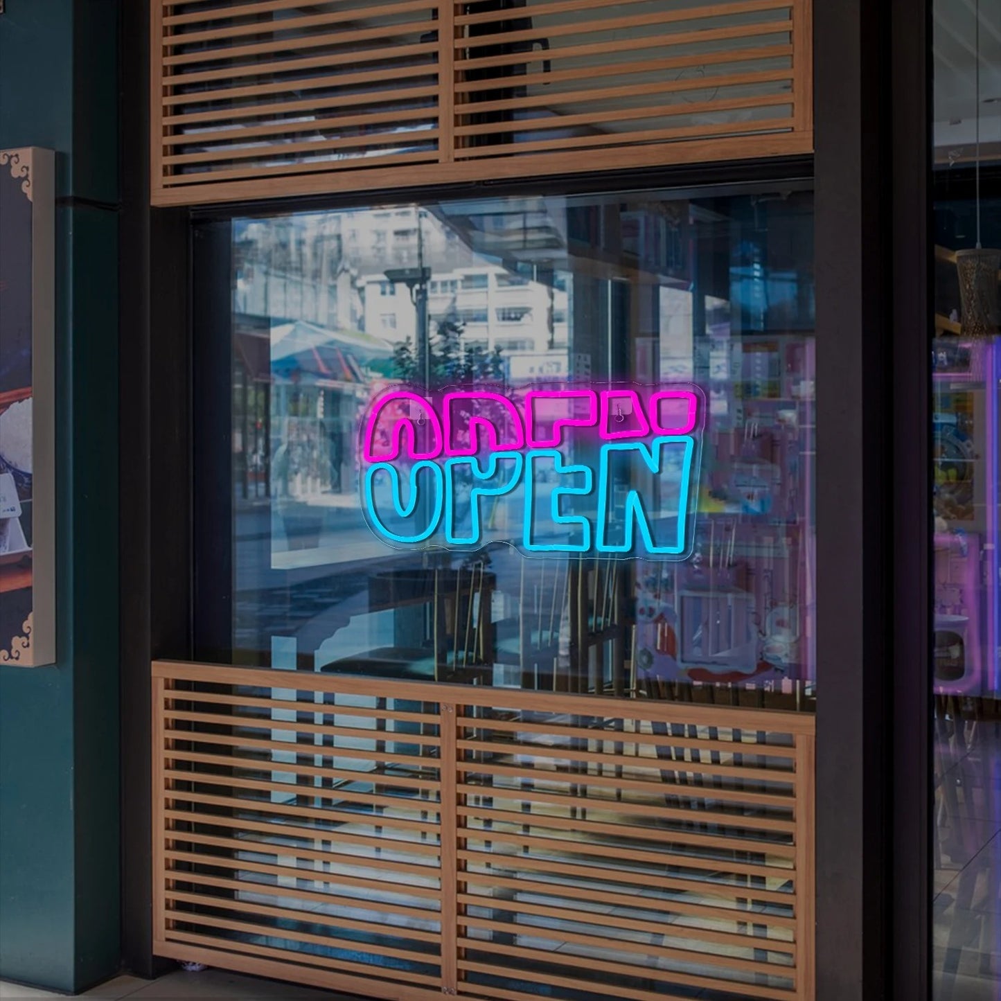 Open Neon Sign - Retro