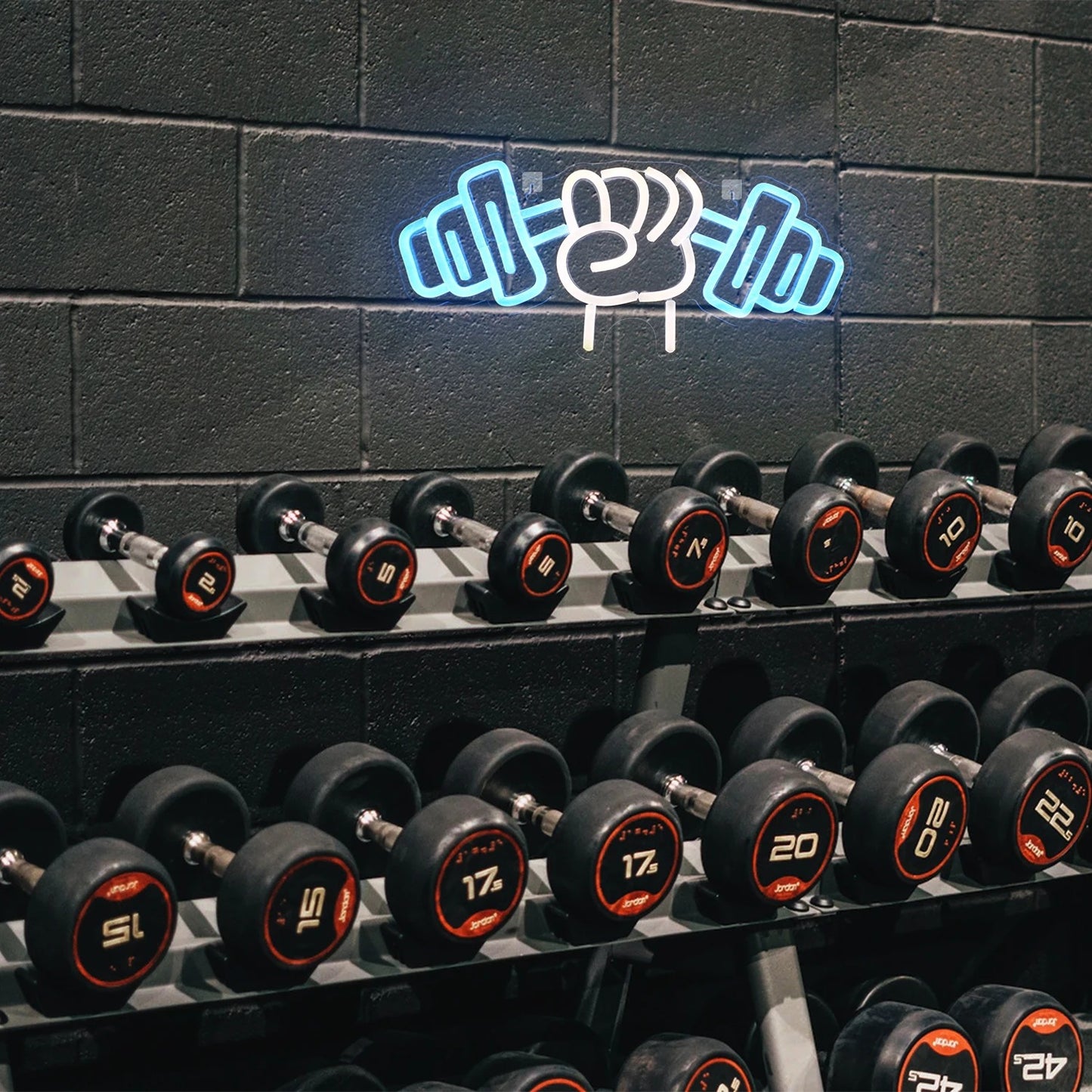 Gym Barbell LED Neon Sign