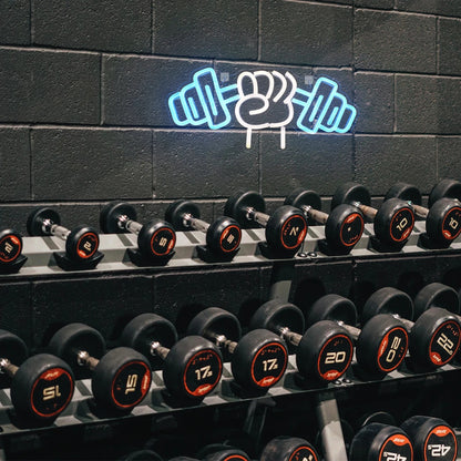 Gym Barbell LED Neon Sign